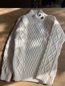 画像1: aran woollen mills  ハイネックアランニット (1)