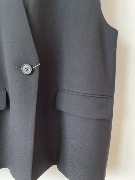 画像3: michel beaudouin　ノンミュールウール混ベスト(ブラック) (3)