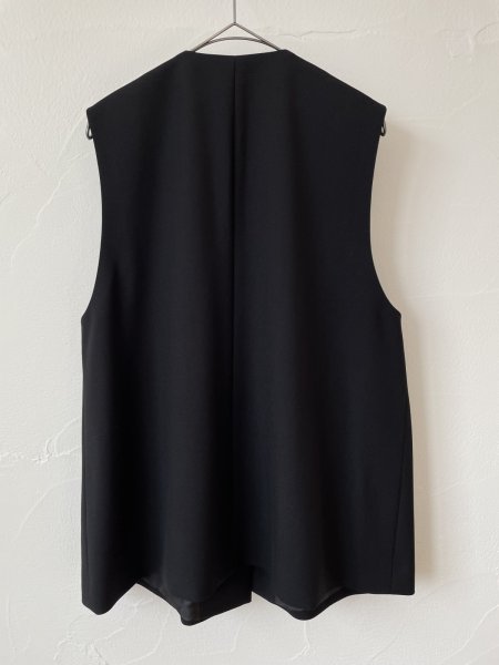 画像4: michel beaudouin　ノンミュールウール混ベスト(ブラック) (4)