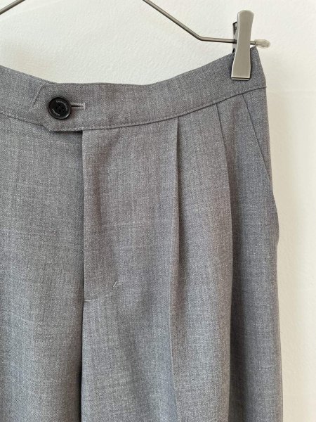 画像2: michel beaudouin　ノンミュールウール混パンツ(チャコール) (2)