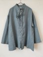 画像1: fog linen work 　パールスラ スタンドカラーリボントップ (1)