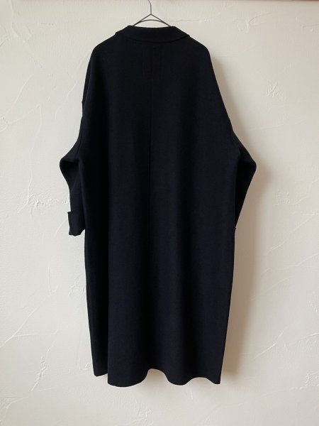 画像3: FABRIQUE en planete terre　圧縮ウールコート(ネイビー) (3)