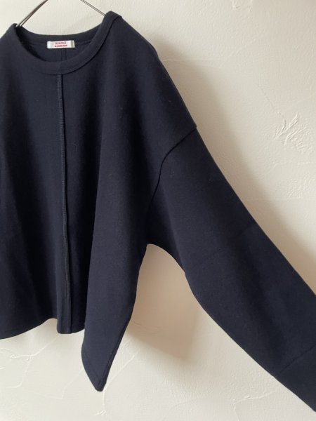 画像2: FABRIQUE en planete terre　ウールプルオーバー(ネイビー) (2)