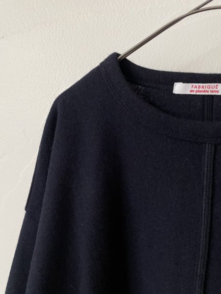 画像4: FABRIQUE en planete terre　ウールプルオーバー(ネイビー) (4)