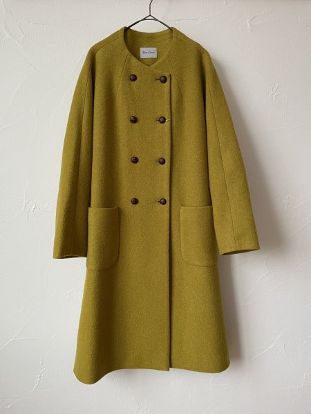 画像1: Vent d'ouest 　ダブルボタンウールコート(イエロー) (1)