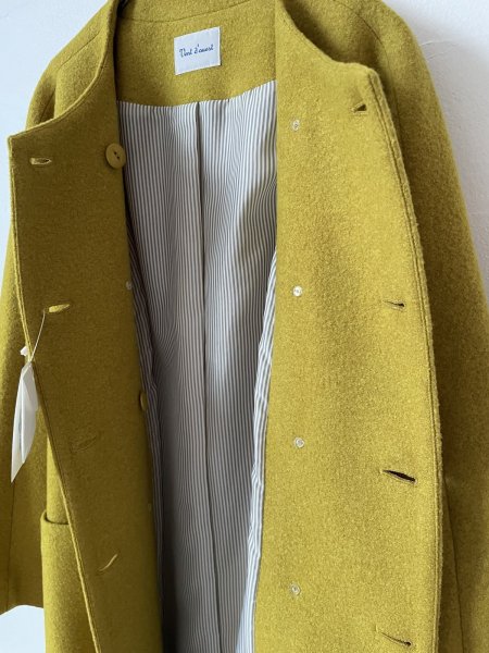 画像7: Vent d'ouest 　ダブルボタンウールコート(イエロー) (7)