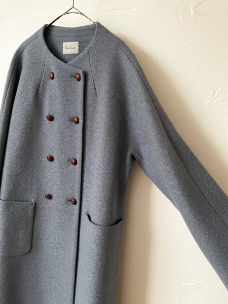画像2: Vent d'ouest 　ダブルボタンウールコート(サックス) (2)