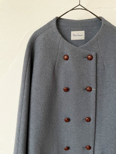 画像4: Vent d'ouest 　ダブルボタンウールコート(サックス) (4)