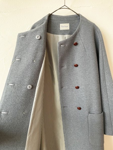 画像7: Vent d'ouest 　ダブルボタンウールコート(サックス) (7)