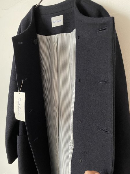 画像9: Vent d'ouest 　ダブルボタンウールコート(ネイビー) (9)