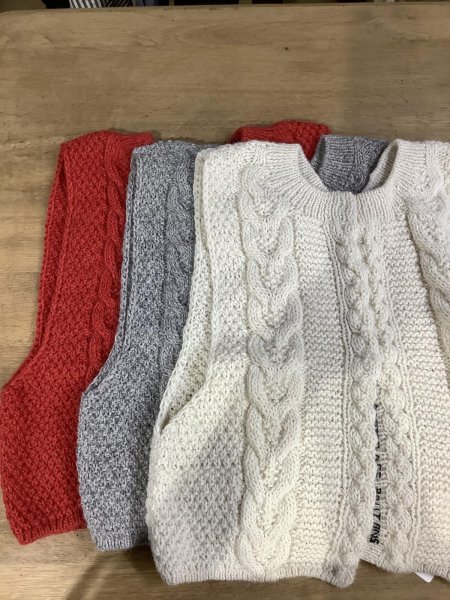 画像1: Porter des boutons　手編み2wayニットベスト (1)