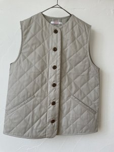 画像1: FABRIQUE en planete terre　Quilt vest(グレー) (1)