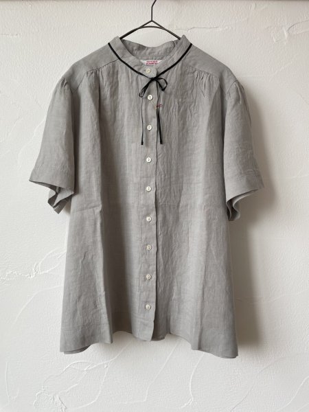 画像1: FABRIQUE en planete terre　classic blouse short sleeve(グレー) (1)