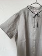 画像2: FABRIQUE en planete terre　classic blouse short sleeve(グレー) (2)