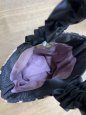 画像3: Belle Breeches　ゴブラン織りバレリーナ　フリルワンハンドルミニバック　ブラック (3)