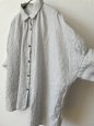 画像4: Honnete 　ハーフスリーブギャザーシャツ(ice grey) (4)