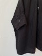 画像2: Honnete 　ハーフスリーブギャザーシャツ(blackchocolate) (2)