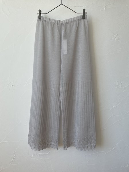 画像1: Porter des boutons　オーガニックラミーニットパンツ(シルバーグレー) (1)
