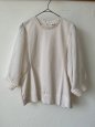 画像1: Porter des boutons　ギャザースリーブプルオーバー(エクリュ） (1)