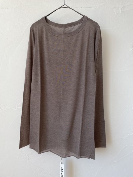 画像1: ALWEL 　Sheer Rib Top(mocca) (1)