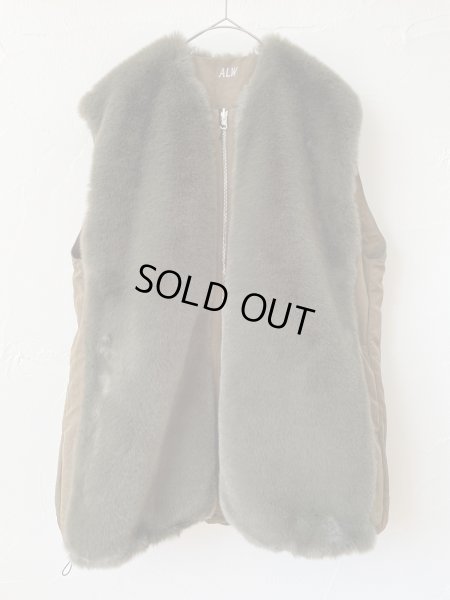画像1: ALWEL 　Reversible Sleeveless Jacket(カーキ) (1)