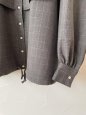 画像2: FABRIQUE en planete terre　washable stand collar blouse(グレー) (2)