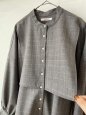 画像4: FABRIQUE en planete terre　washable stand collar blouse(グレー) (4)